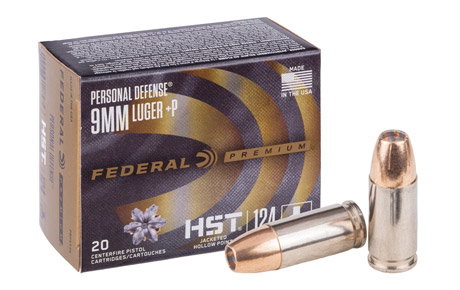 Federal Premium 9mm Luger +P Personal Defense HST, 124gr, 20ct