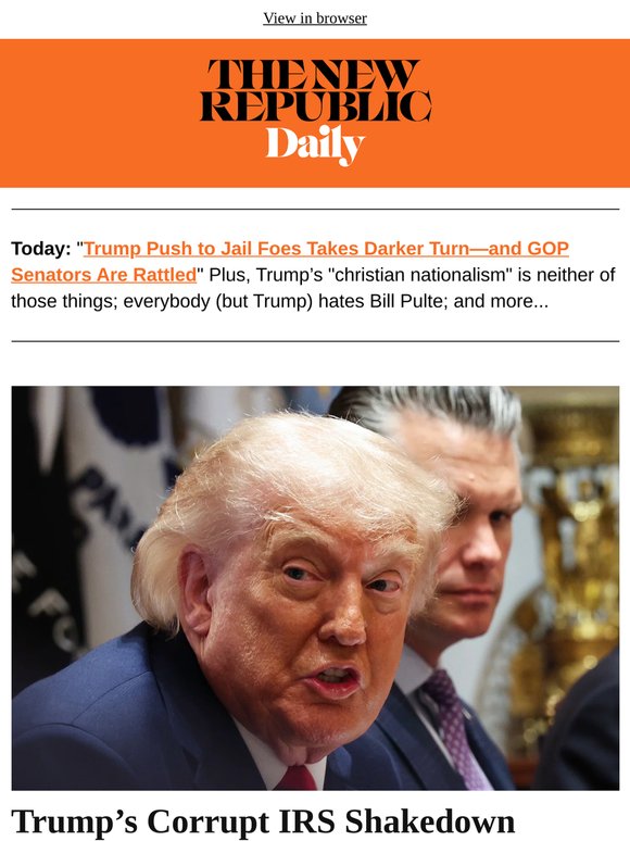 Trump Push to Jail Foes Takes Darker Turn—and GOP Senators Are Rattled