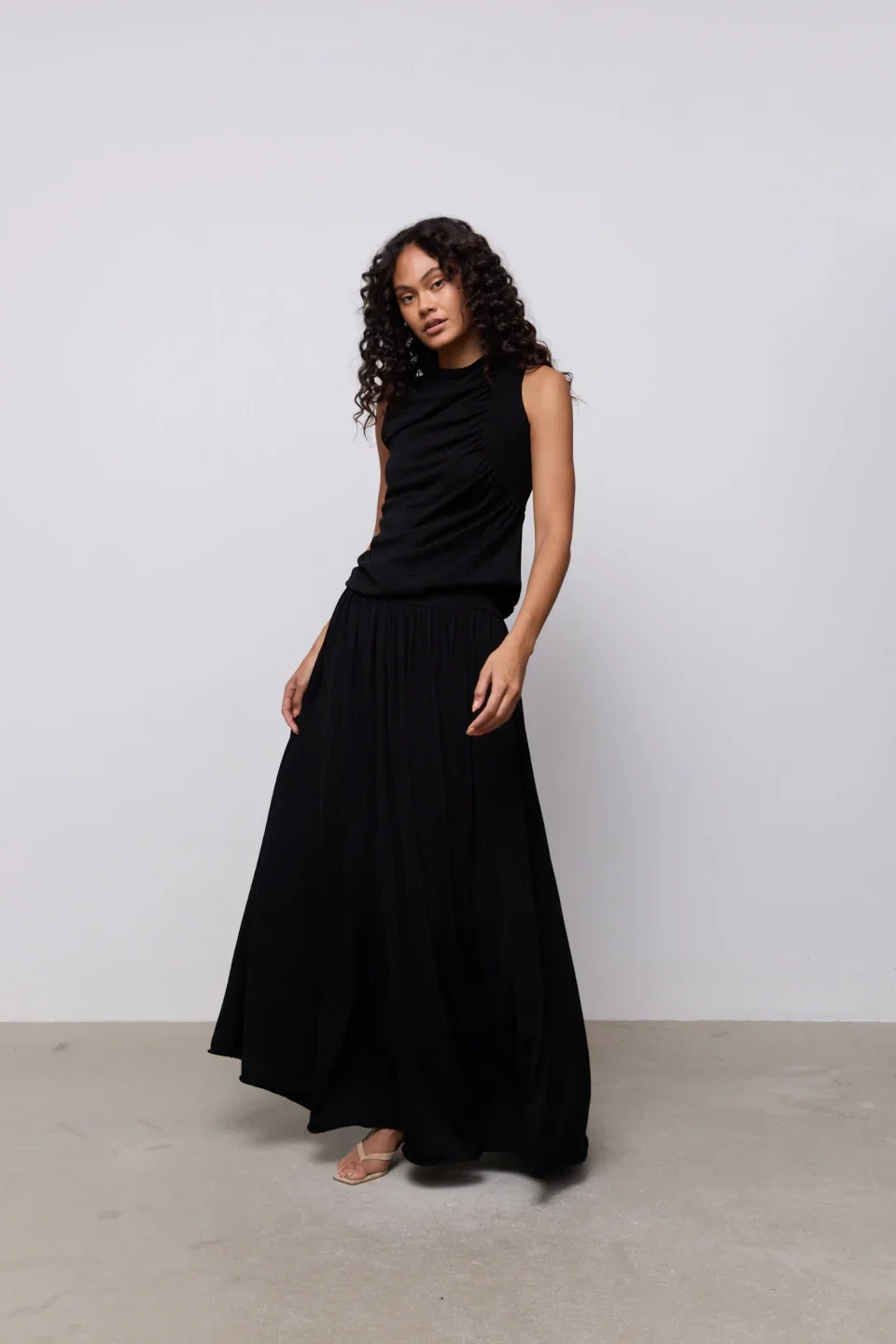 Image of Sheer Knitted Maxi Skirt