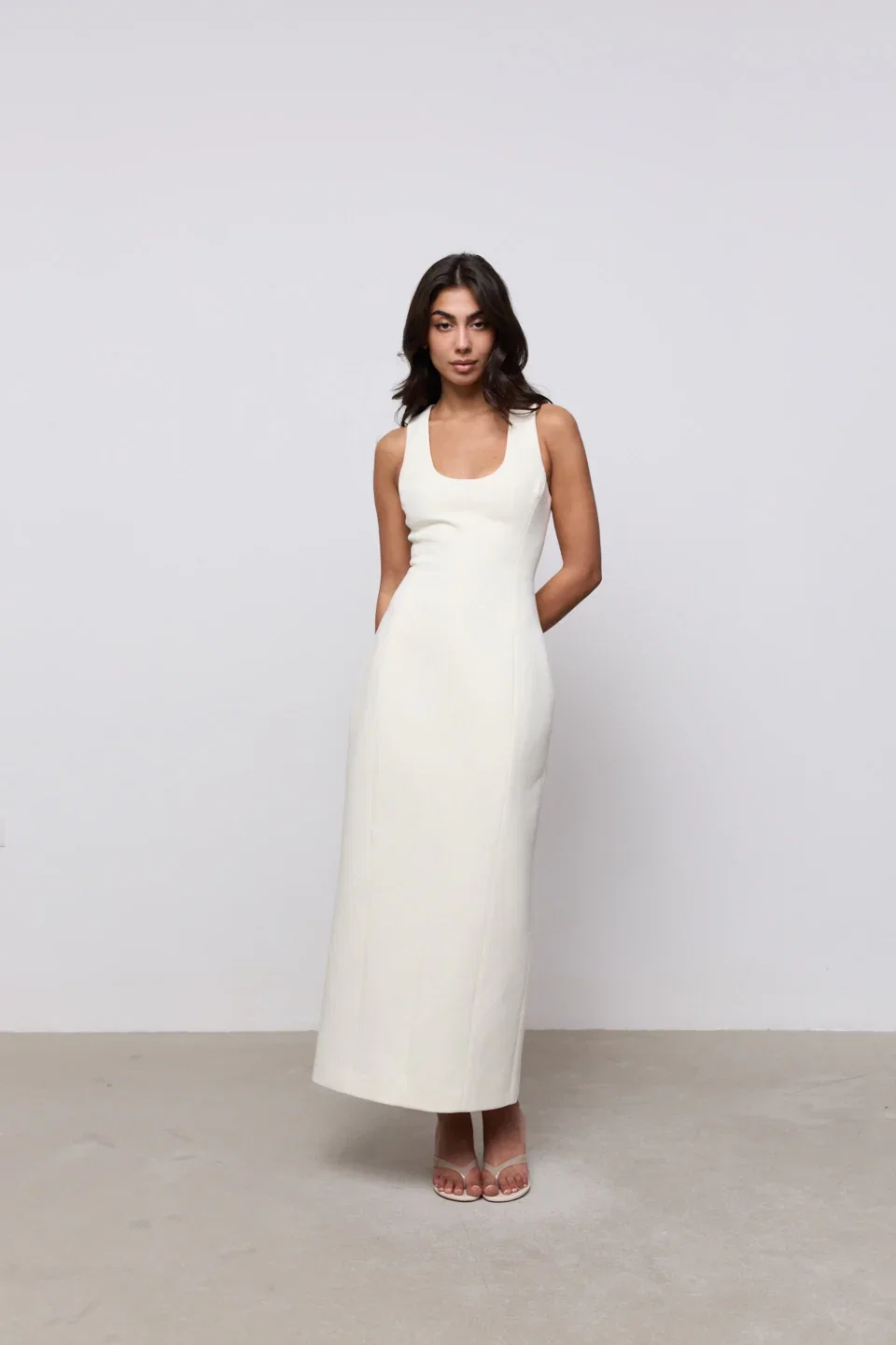 Image of Cotton Mix Midi Dress