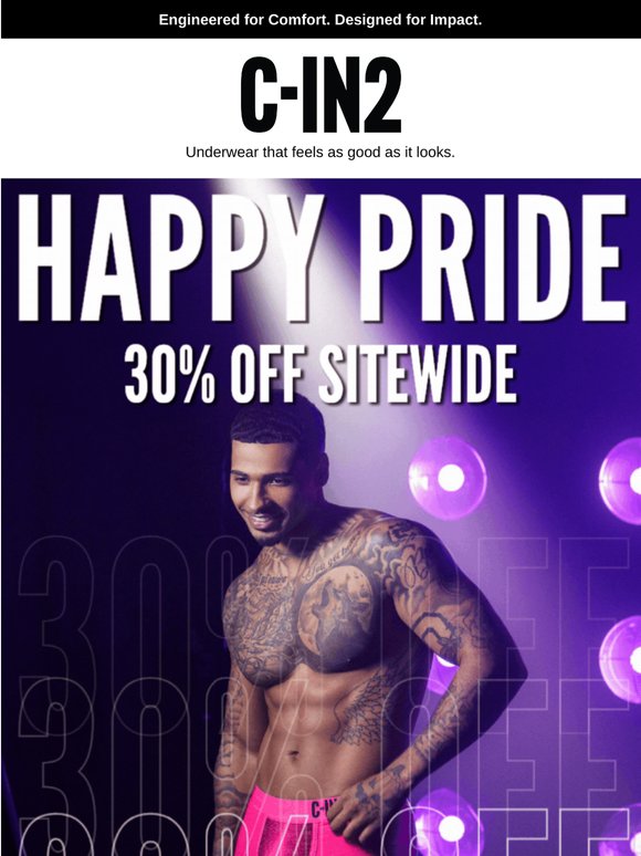 Happy Pride. 30% Off.