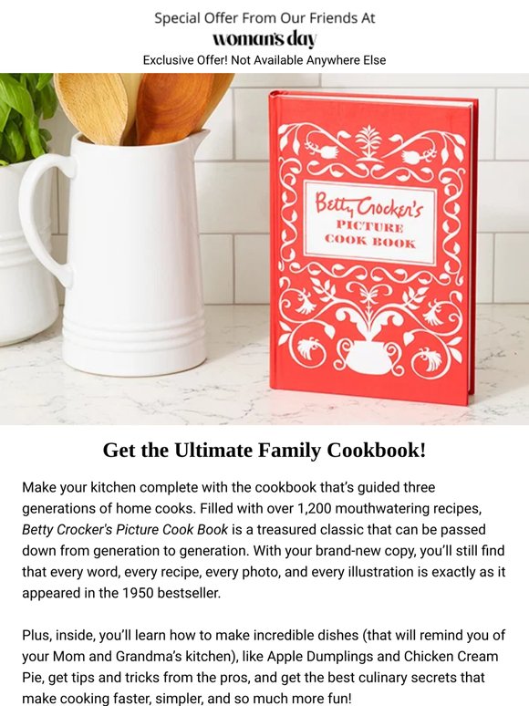 Get Betty Crocker's Cookbook of Memories!