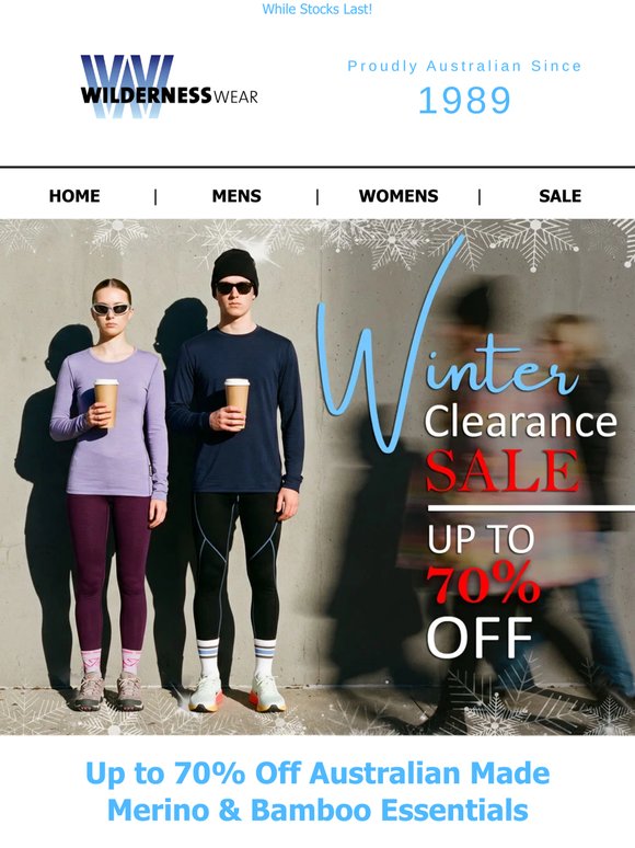 WINTER CLEARANCE SALE