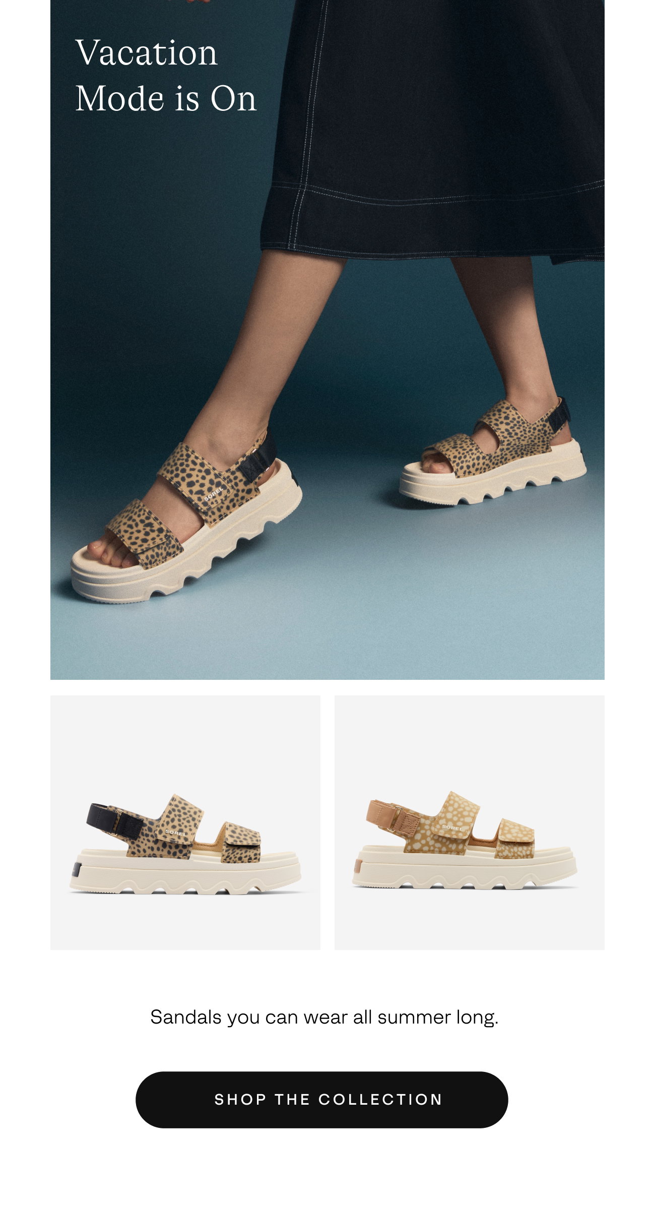 Kinetic Sunchase Sandals in dotted print