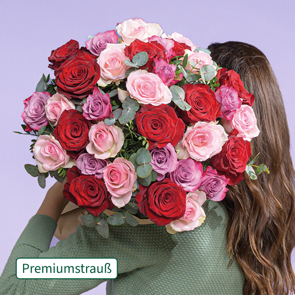 Zauberhafter Premiumstrauß Lieblingsmensch mit 2 Gratis-Geschenken für 84,99 €