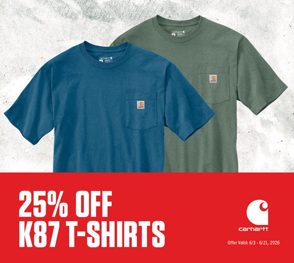 Carhartt K87 Workwear T-shirts for men and women at Dave's New York