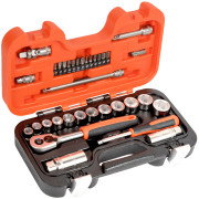Bahco 34 Piece 3/8" Sq. Sockets & 1/4" Hex Driver Set