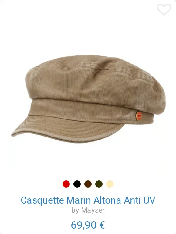 Casquette Marin Altona Anti UV by Mayser