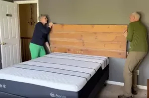 This couple takes down their headboard for a stunning, 2-day flip