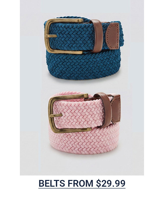 Belts from $15