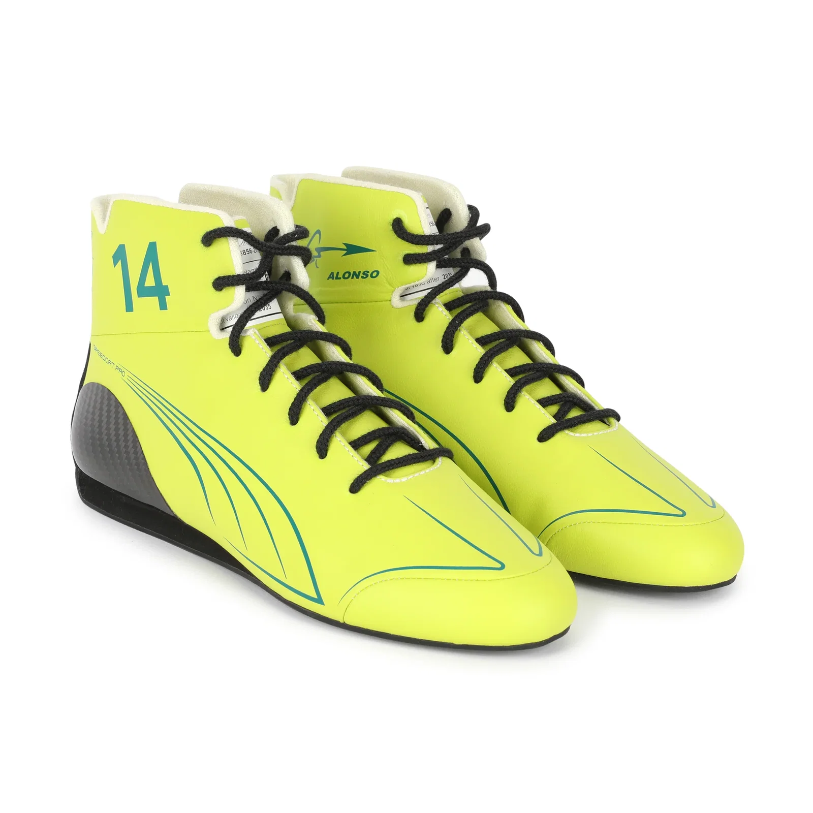 Image of Auction LOT 002 - Fernando Alonso 2025 Aston Martin Aramco F1 ® Team Race Boots
