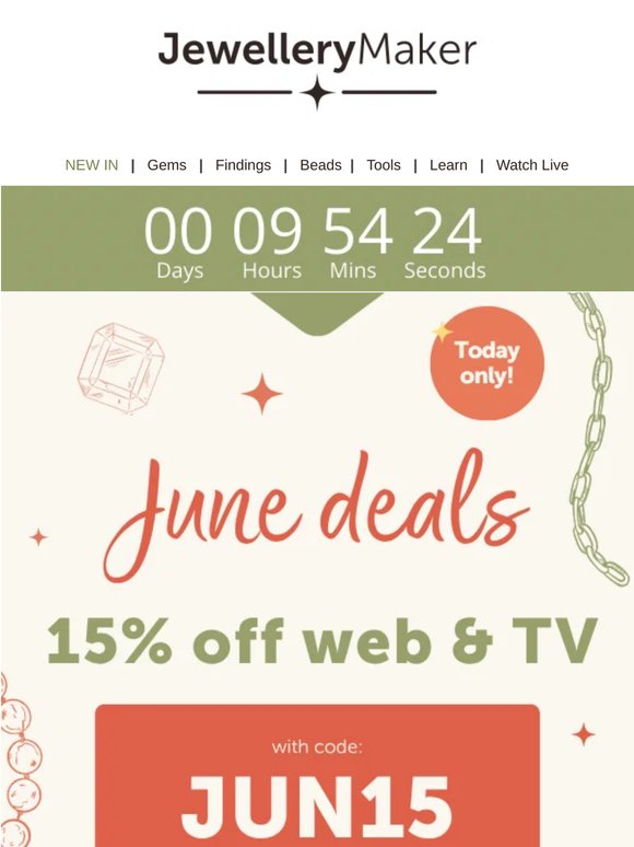ENDS in 10 hours: 15% off web and TV!