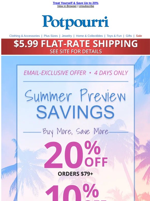Stock Up & Save Up to 20%
