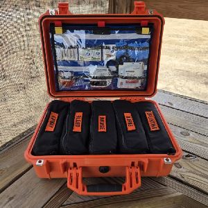 large medical kit should be present at any range with plenty of materials clearly labeled for immediate use.