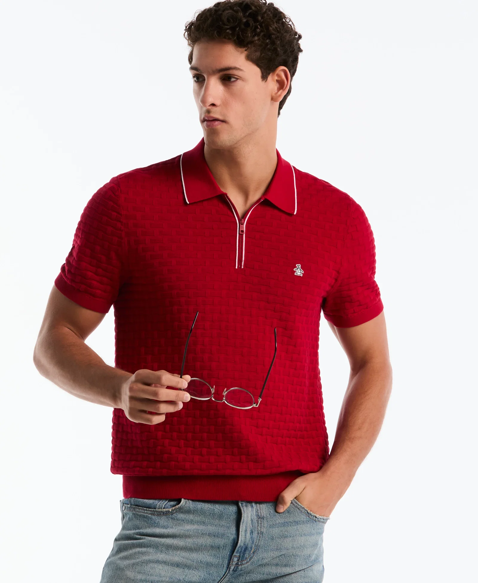 Image of Links Quarter Zip Sweater Polo