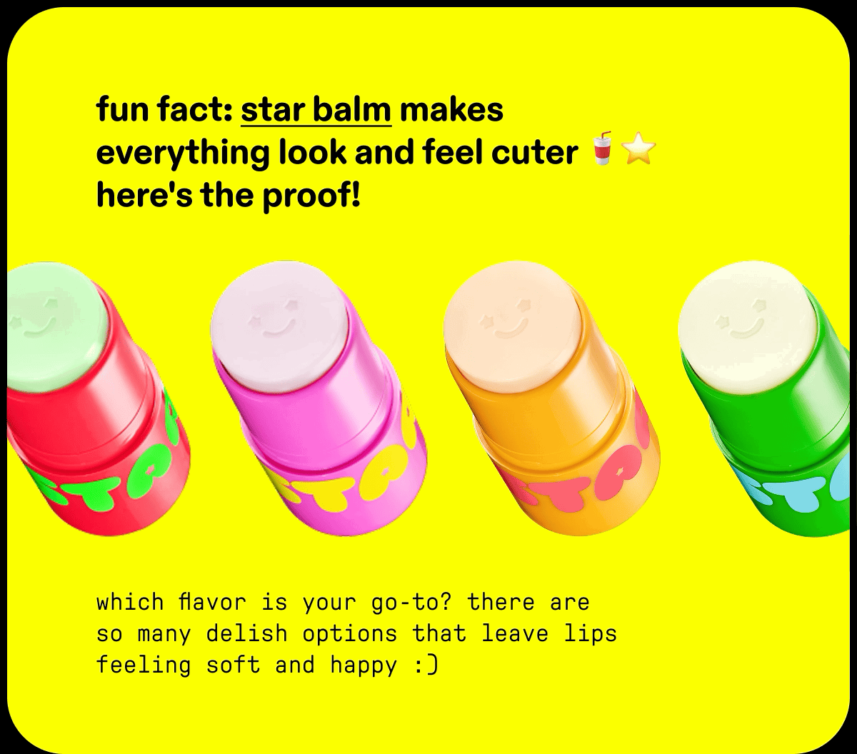 star balm makes everything look and feel cuter
