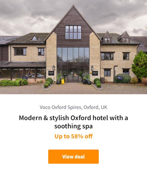 Modern &amp; stylish Oxford hotel with a soothing spa