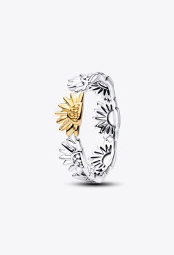 Sunflower Two-Tone Band Ring 