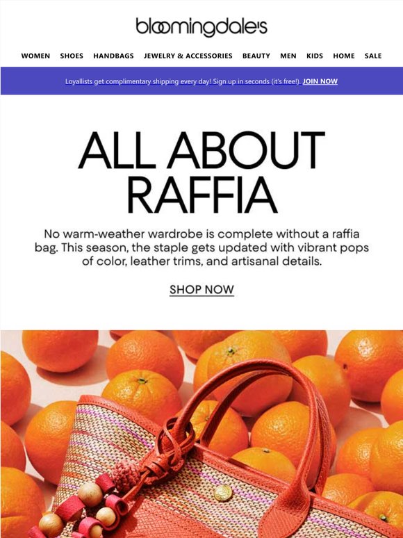 New raffia totes