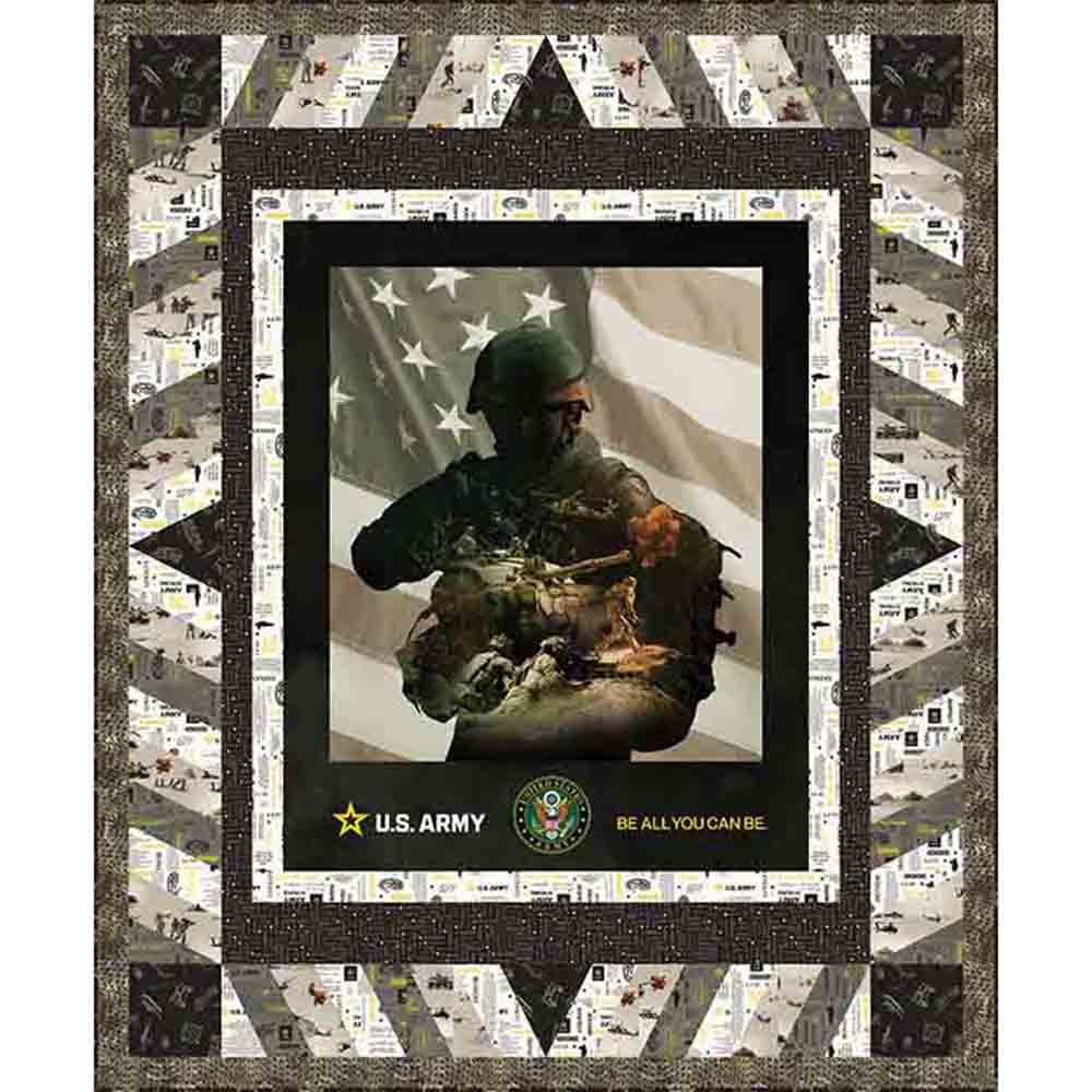 Image of Hero - Army - Matthew Pridemore - U.S. Military - A.E. Nathan - Panel Quilt Kit
