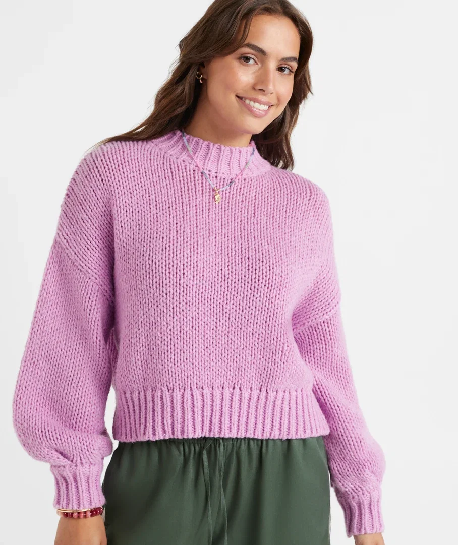 PARKER CHUNKY MOCK KNIT SWEATER
