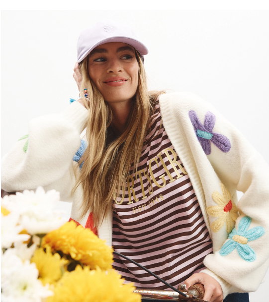 CAROLINE FLORAL KNIT CARDIGAN
