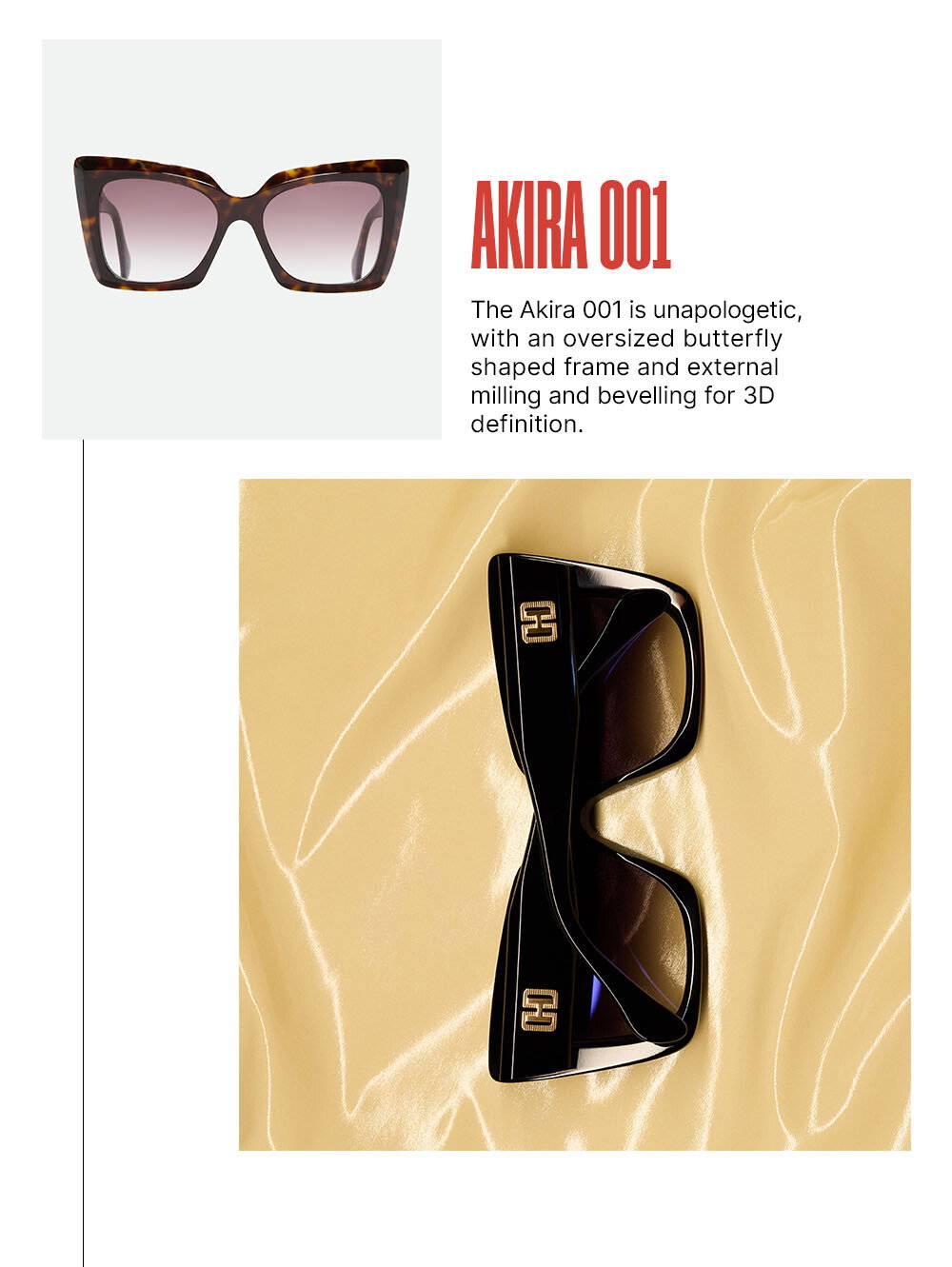 Crafted from Havana acetate, the Akira 001 is unapologetic and bold.