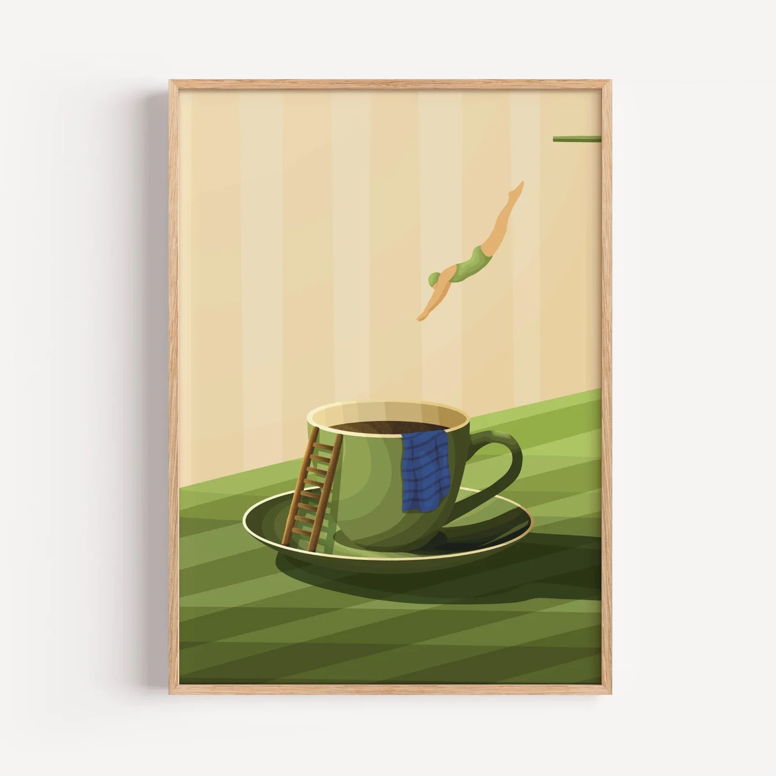 Image of Diving Woman Art Print