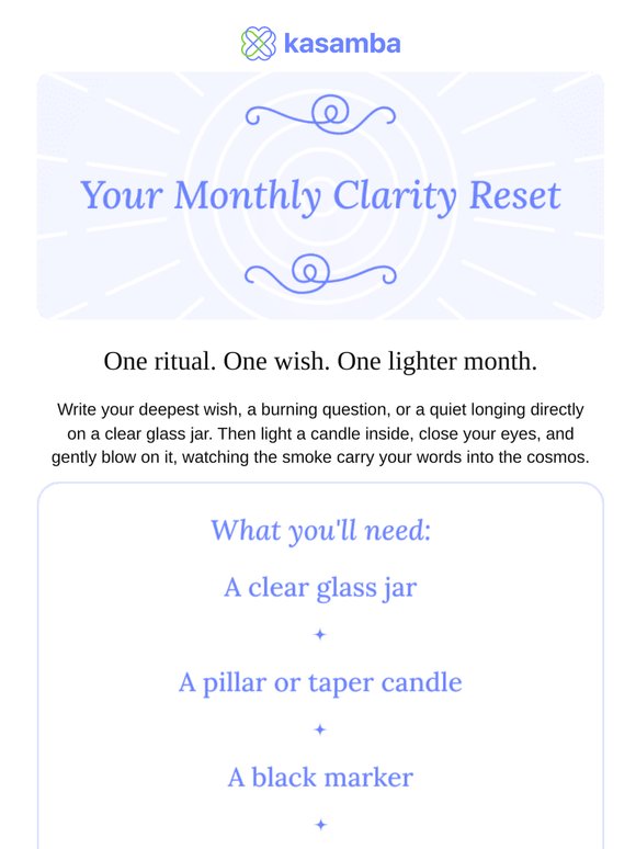 🌿 The Ritual for a Lighter Month Ahead