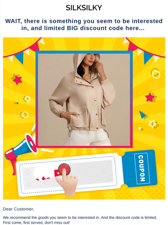 WAIT, there is something you seem to be interested in, and limited BIG discount code here...