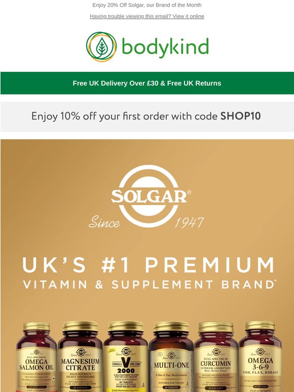 Discover Solgar With Up to 20% Off Today 💛