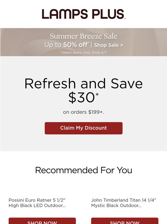 Now $30 Off. A Timeless Look You Love