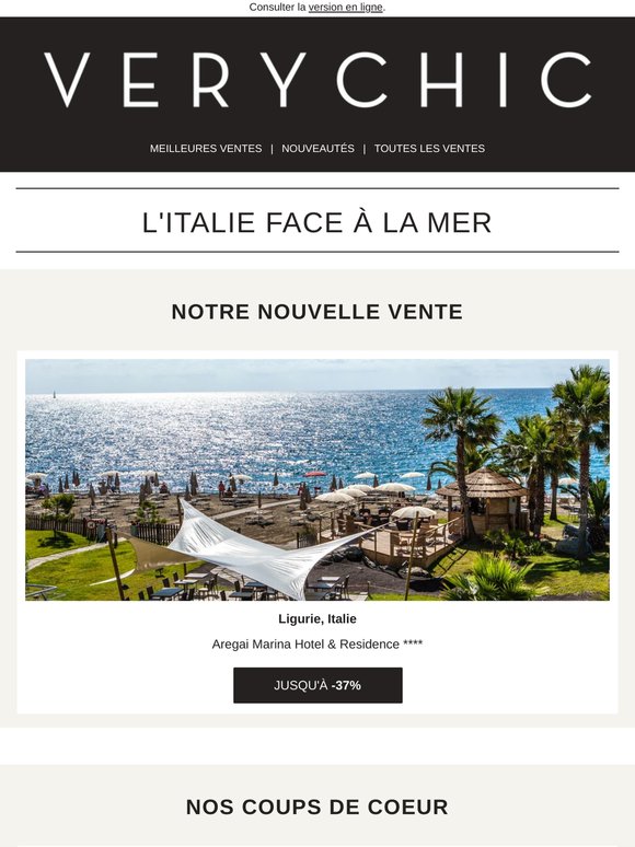 Dormir face à la mer, en Italie