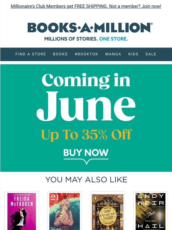 June's Books - Up to 35% Off!