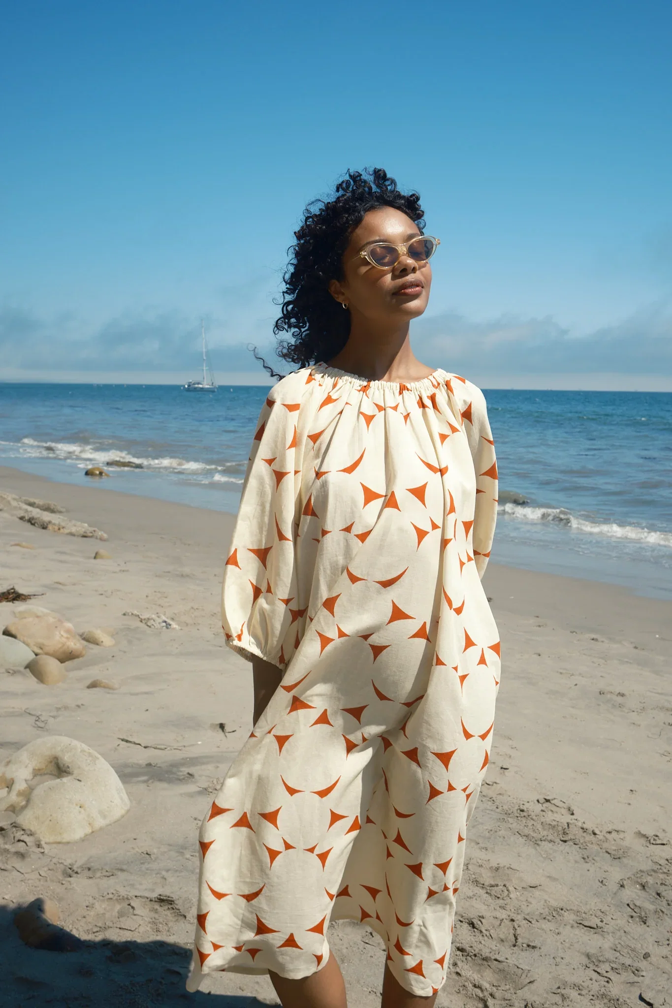 Image of Ballad Dress - Fruit Bell Tomato/Cream