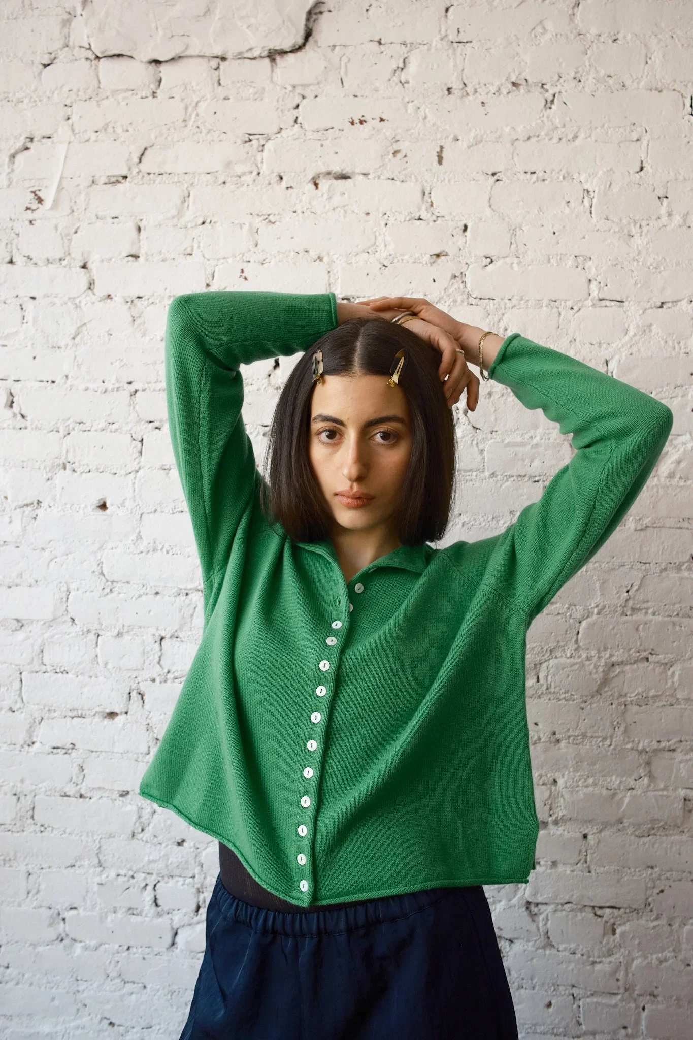 Image of Ida Rollneck Cardigan - Clover
