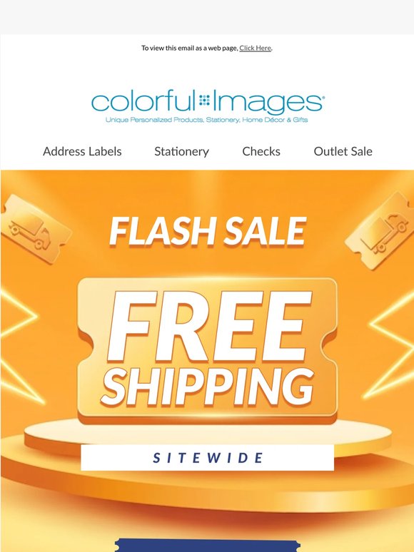 Free shipping. No minimum. Two days only.