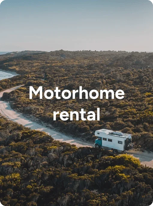 Motorhome on a trail