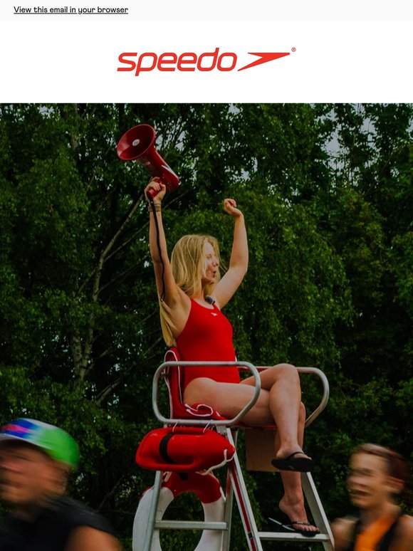 Speedo? On dry land? We can explain...