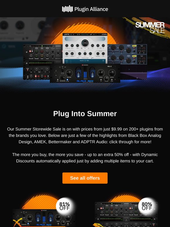 Summer Sale ☀️️ Deals on the hottest PA plugins
