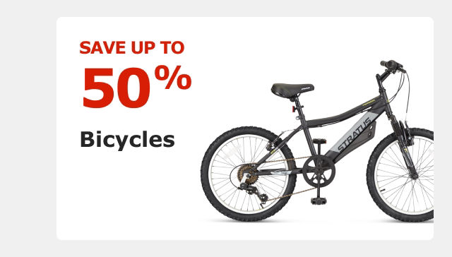 SAVE UP TO 50%. Bicycles.