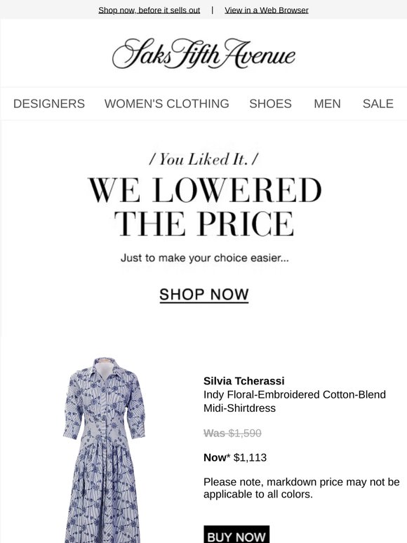Price Drop Alert! Buy your Silvia Tcherassi item & more now...