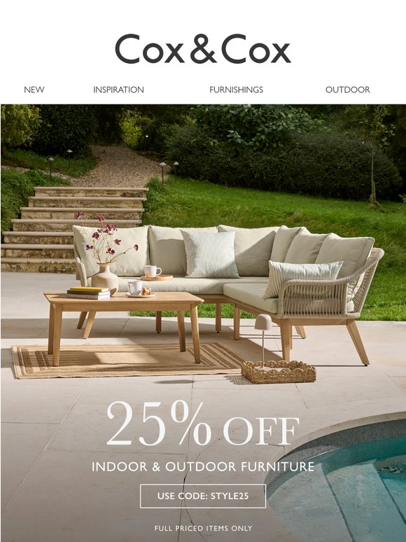 Take 25% OFF all home & garden furniture!
