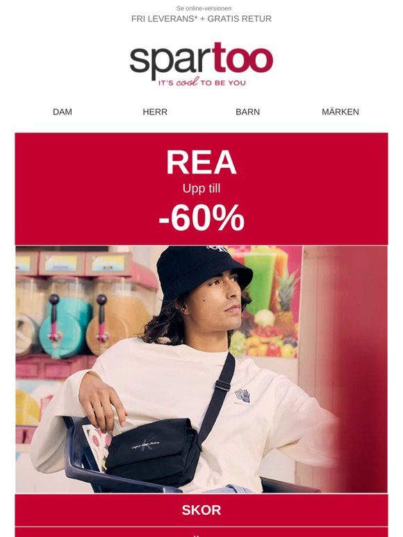 🚨 Rean är här: upp till 60 % rabatt och 30 000 artiklar med fri leverans.