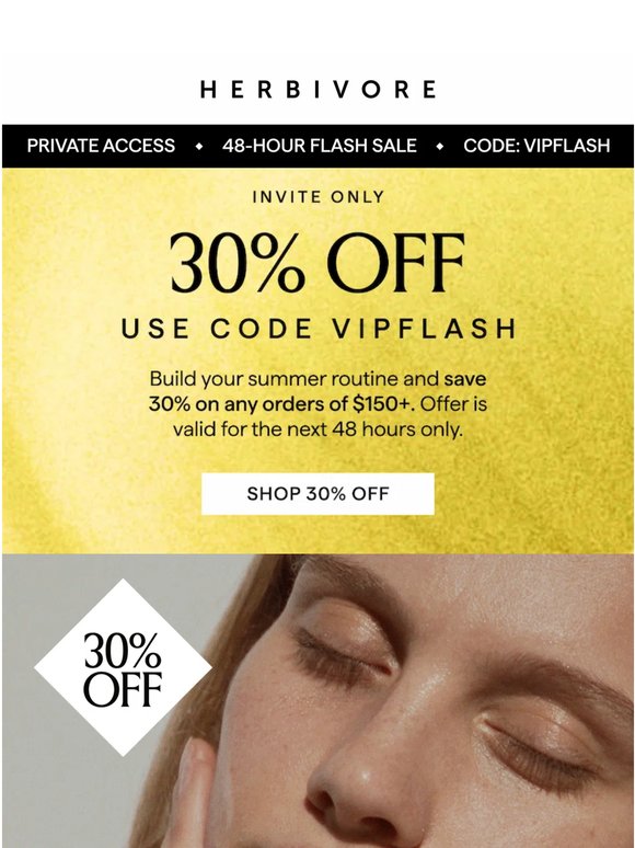 48 hours only: 30% off $150+