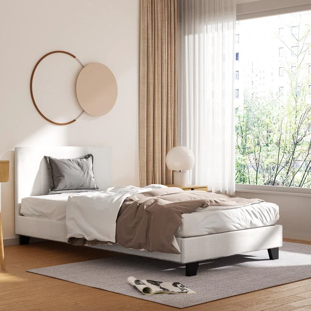 Image of Jasper Bed & Mattress Package with 34cm Mattress - White King Single