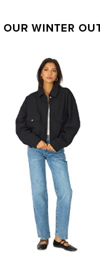 Black Bomber Jacket Twill