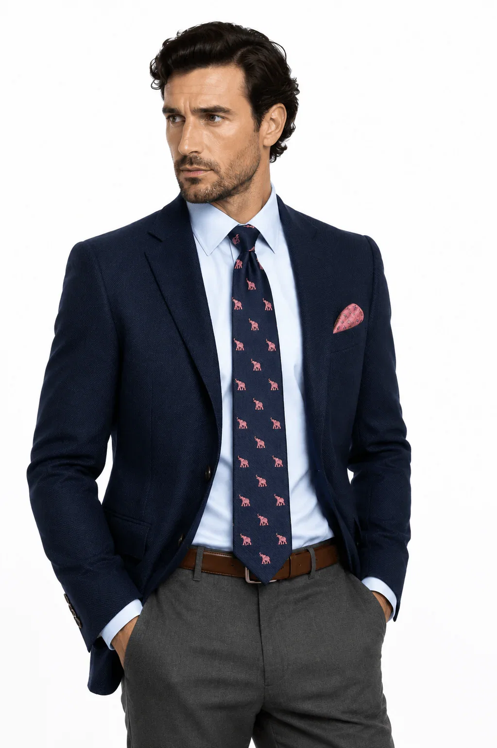 Image of ELEPHANT SILK NECK-TIE BY VAN BUCK