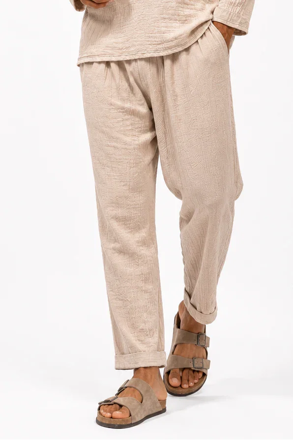Image of cotton knit trousers