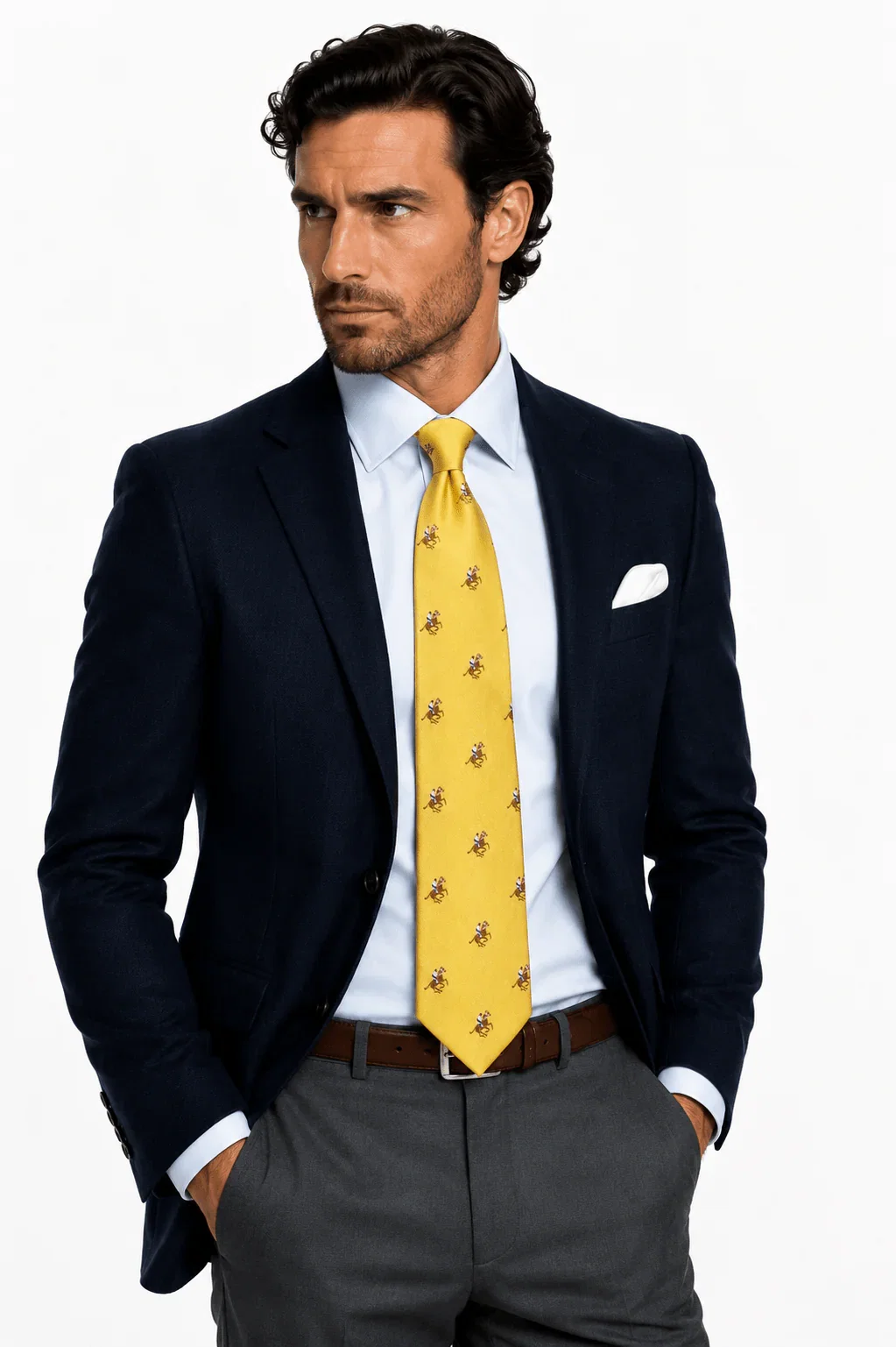 Image of HORSE RACING SILK NECK-TIE BY VAN BUCK